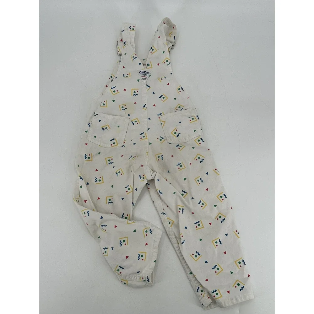 Lot of 2 Vintage OshKosh‎ B'gosh Girls Blue Rare Fruit & Overall Size 4T